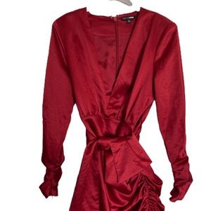 Red long sleeve dress